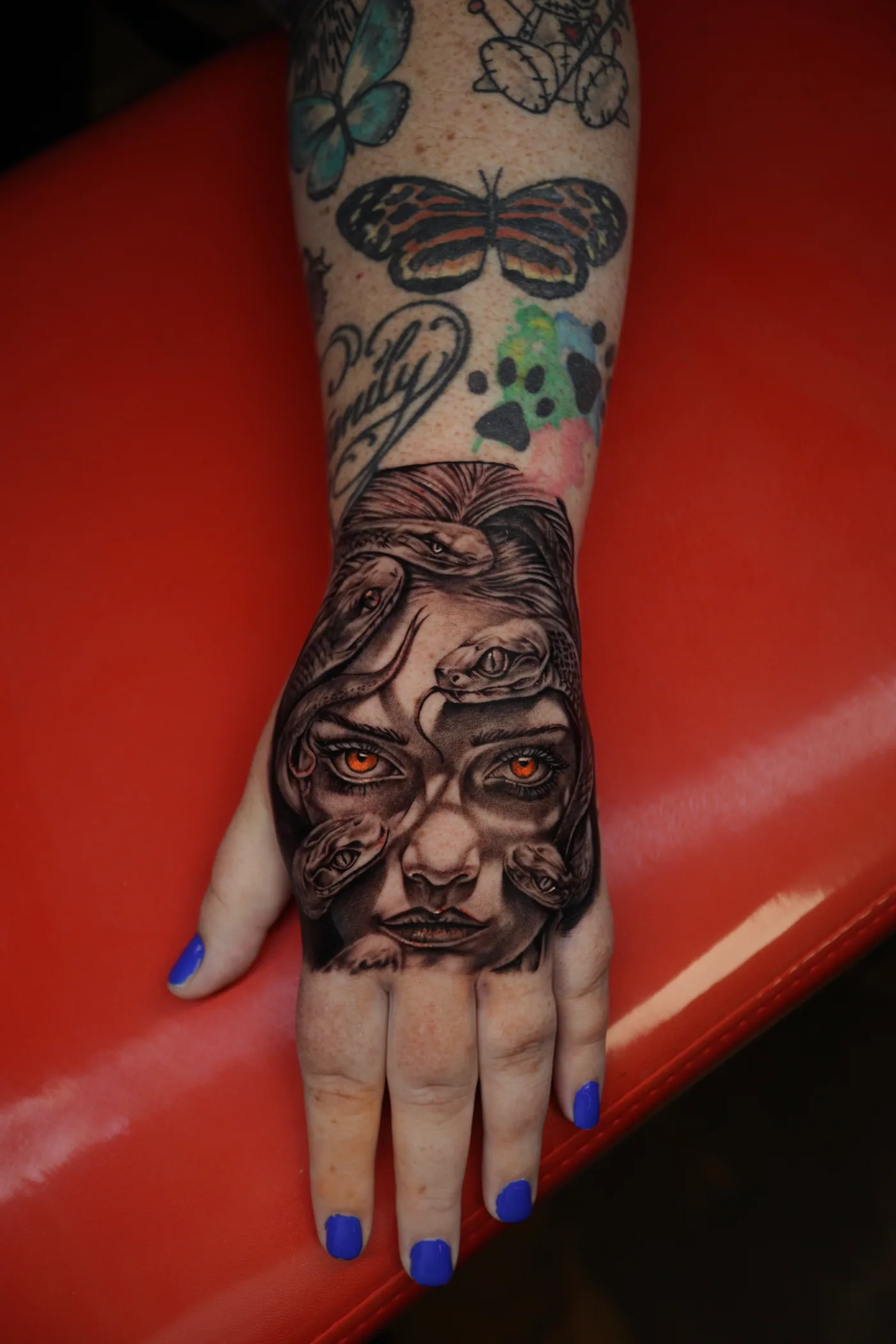 Realism hand tattoo tattoo by Eddie Gonzalez